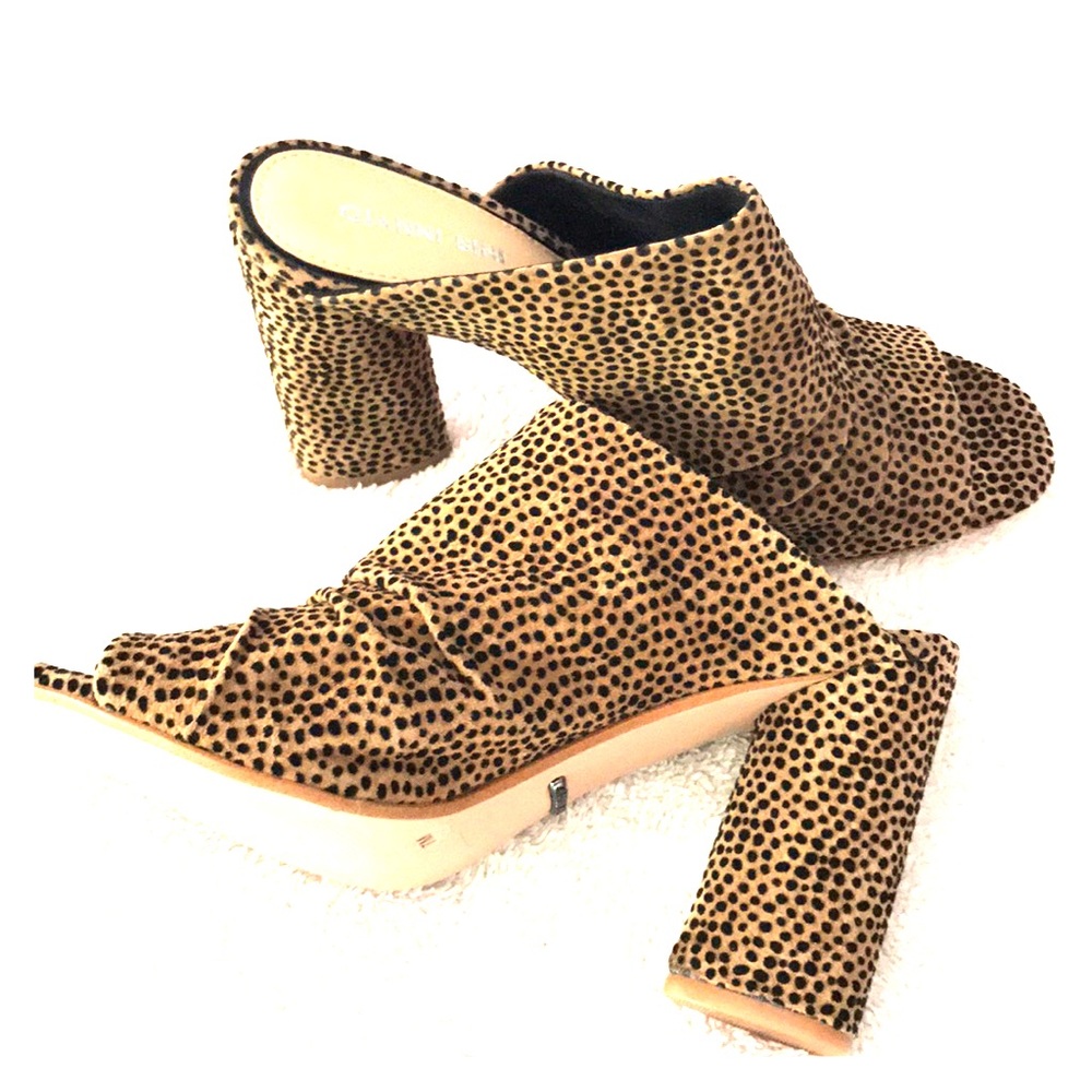 Leopard style slip ons